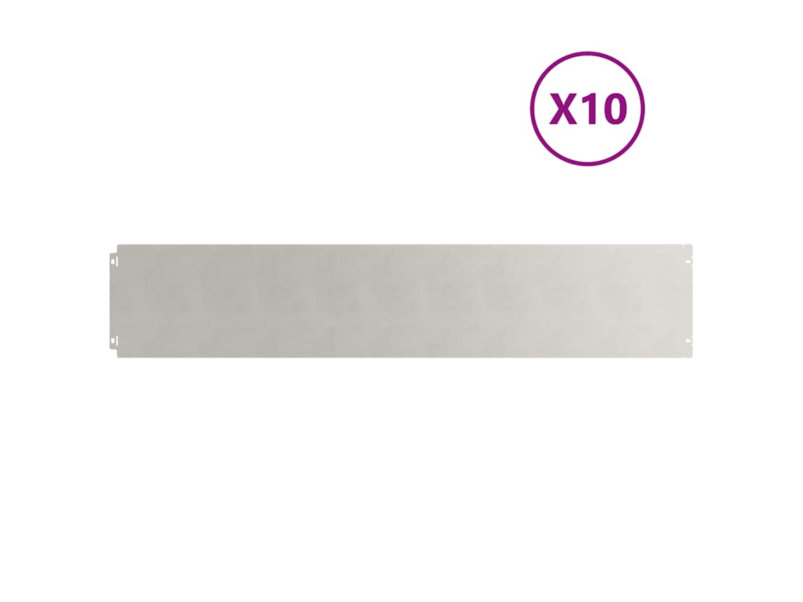 Conjunto 10 Orlas De Gramado Vidaxl Preto Aço