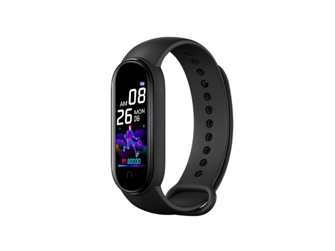 Pulseira Inteligente M5 Fitness Tracker com Monitor Cardíaco Pressão Arterial IP67 Compatível Android iOS S/MARCA