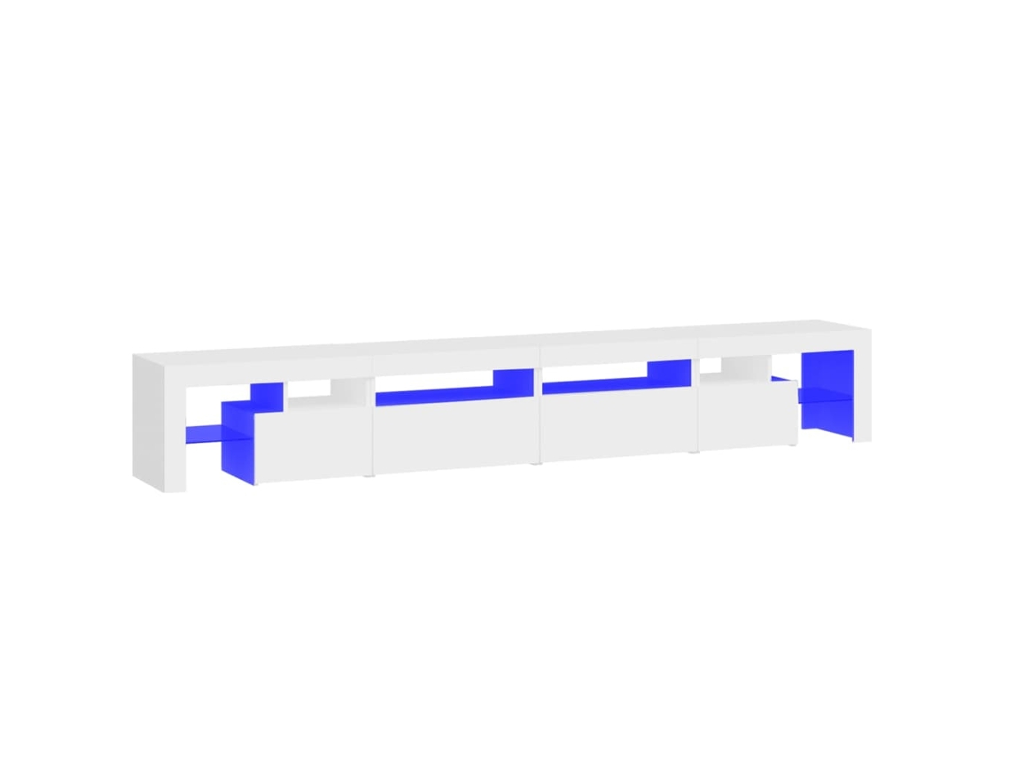Móvel para TV com luzes LED 260x36,5x40 cm Branco MAISON EXCLUSIVE