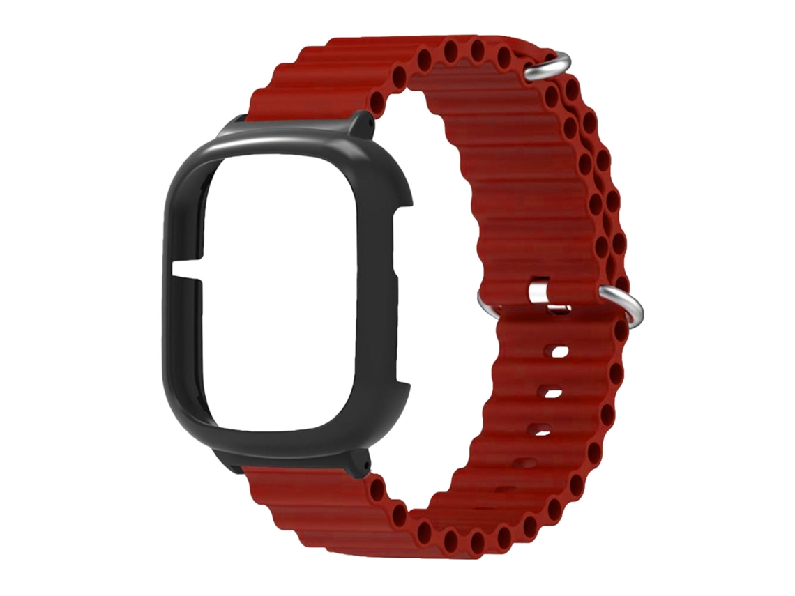 Pulseira de Silicone com Case Pc Integrado Ajustável para Honor 4 Vermelho Vinho