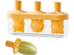 Molde Para Picolé, Kit Para Picolé Caseiro Com Molde De Gato De 3 Cavidades E Palitos | Reutilizável Gokoco