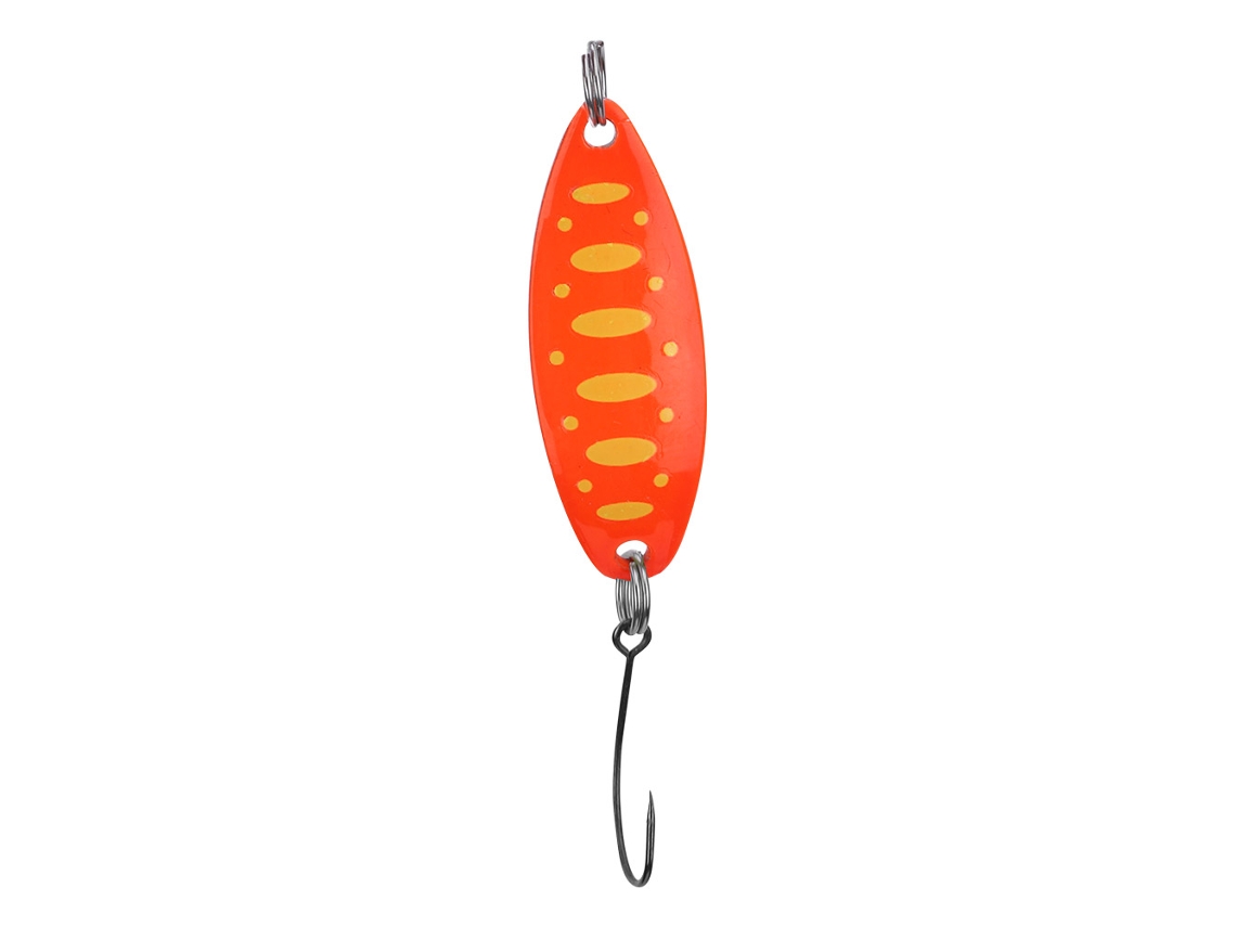 Isca para Truta Blinker 3.5g Laranja Amarelo Ponto