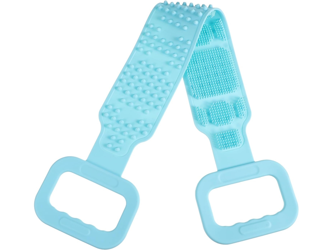 Escova De Silicone Esfoliante Longa Para Cinto Banho, Macia E Portátil Para Limpeza Das Costas Massagem Relaxante