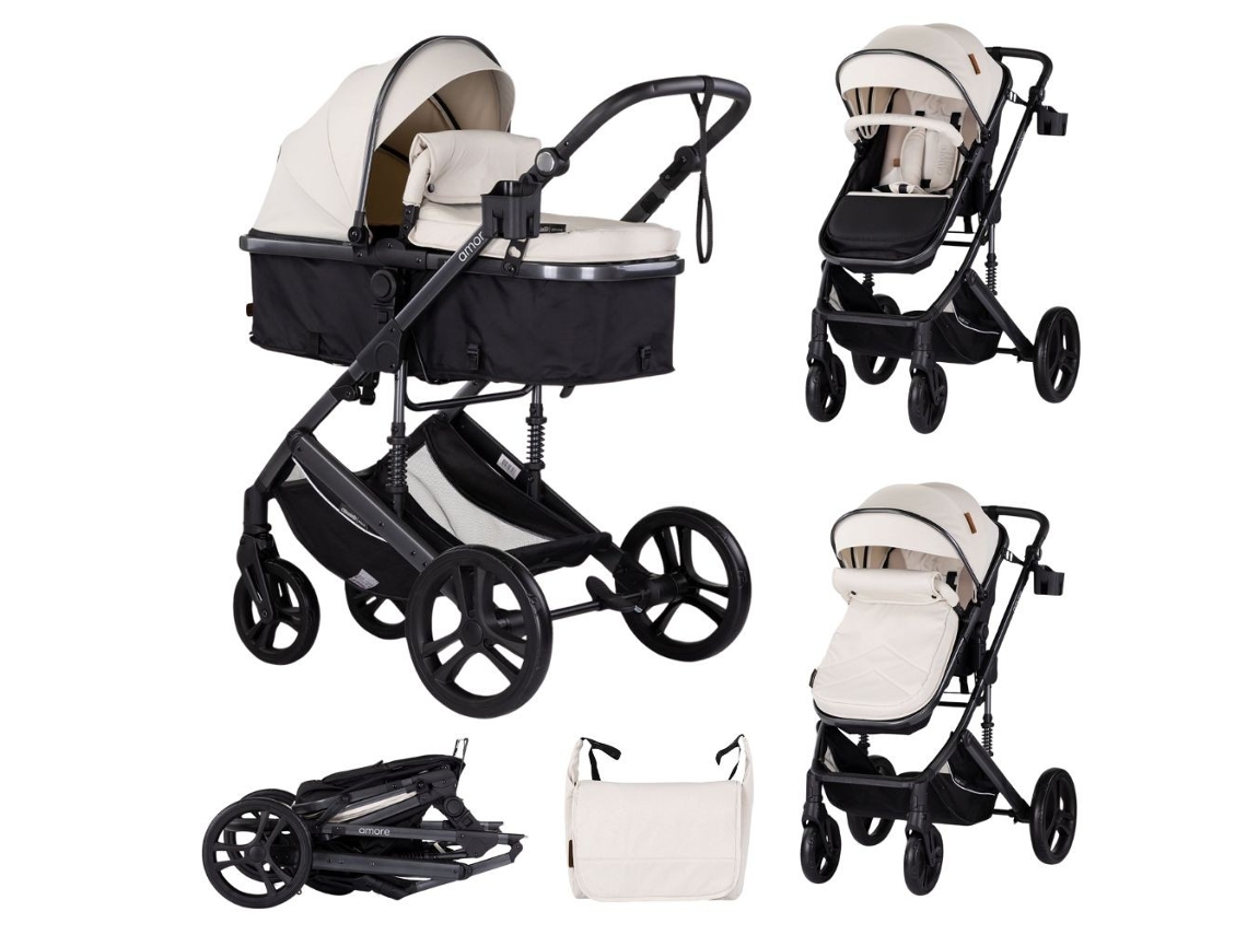 Carrinhos De Bebê Amore Conversível Duo Até 22 Kg Da Chipolino Biscotta