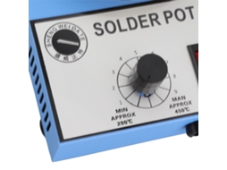 Panela de solda em aço inoxidável 300w 100mm 1200g com temperatura ajustável, compacta para soldagem e brasagem.