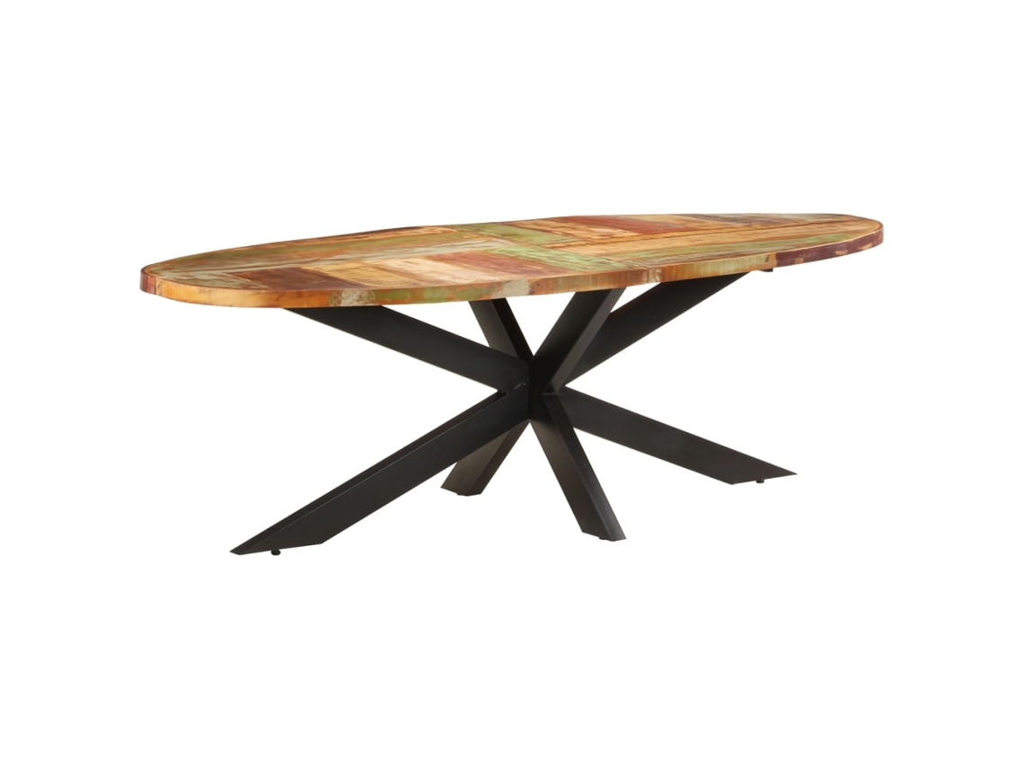 Vidaxl Mesa De Jantar 240x100x75 Cm Madeira Recuperada Maciça