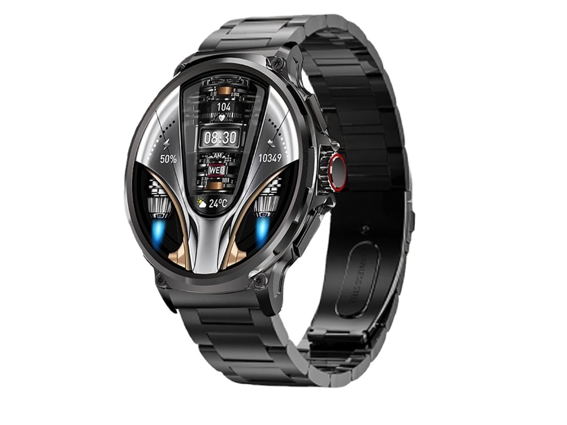 V69 Relógio Inteligente Masculino 1 85 Tela Ultra Hd 710Mah Bateria Grande Smartwatch 400 Faces para Telefone Android Ios