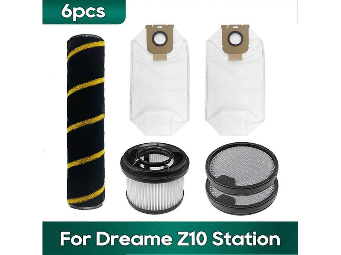 Conjunto De 6 Peças Para Aspirador Robô Dreame Z10 Station: Filtro Hepa, Escova Rotativa E Saco De Pó._ozo