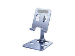 Suporte de Mesa Dobrável para Celular com Ângulo e Altura Ajustáveis Smartphones/tablets (cinza AQUAFORGE
