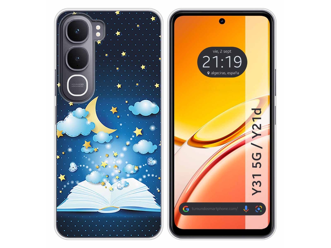 Capa Tumundosmartphone De Silicone Para Vivo Y31 5g / Y21d Com Estampa De Livro De Histórias