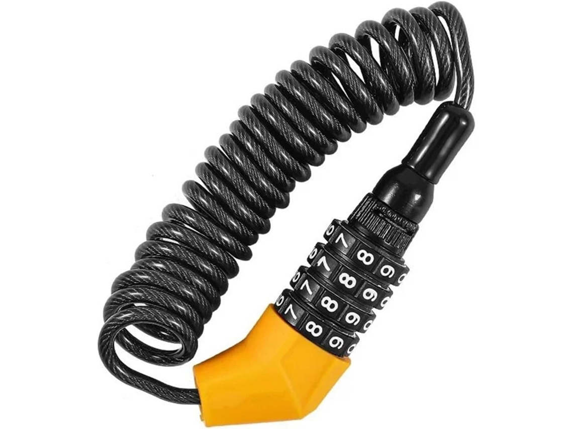 Cadeado para Guidão de Motocicleta Portátil com Senha Bicicleta Cabo Combinação Multiuso Antifurto: Este