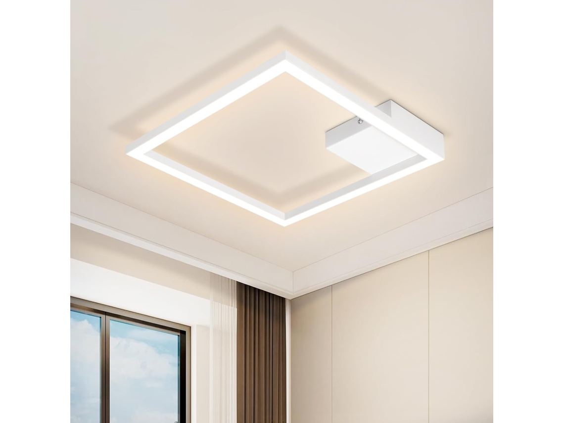 Nettlife Candeeiro De Teto Led Branco 12 W Moderno 3000 K Branco Quente, 3,8 Cm, Em Metal, Para Sala, Quarto, Corredor E Cozinha, Uso Diário