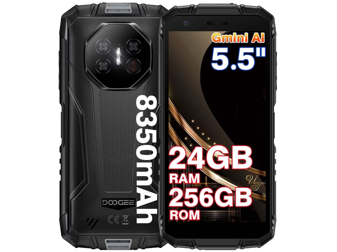 Smartphone robusto Doogee Fire 3 Ultra 5.5'' 24 GB 256 GB 8350 mAh Android 15 preto