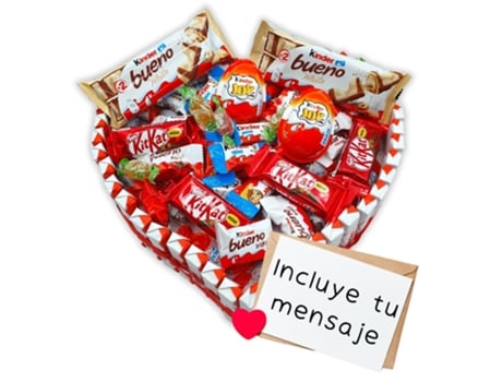 Coração De Chocolate Kinder 125 Chocolates Presente Ideal Para Dia Dos Pais, Mães Ou São Valentim Iami