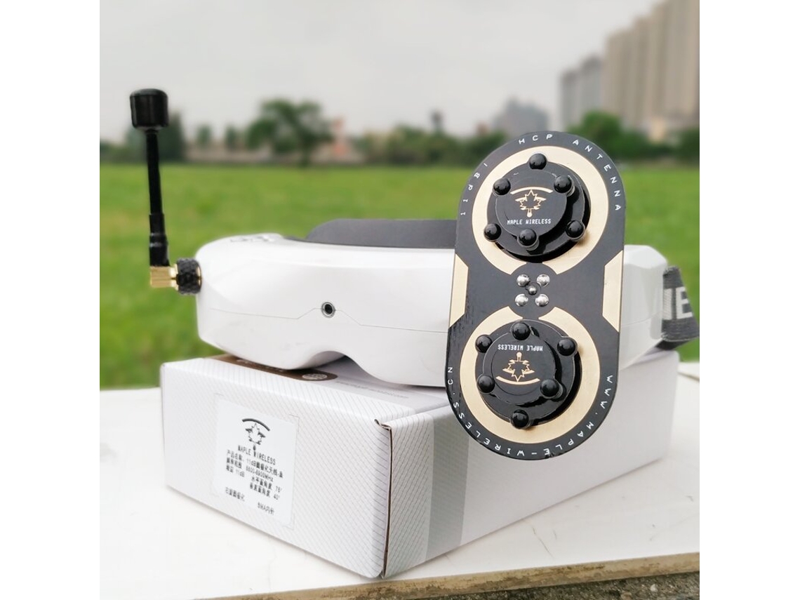 Conjunto de 3 Antenas Fpv Sem Fios Maple 5.8ghz 11dbi Rhcp com Conector Sma para Drones Rc Fatshark e Óculos de Proteção Eachine Skyzone. MDUG