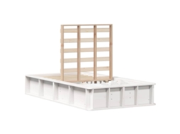 Conjunto de 2 Estruturas da Cama Branco 90x190 cm Madeira de Pinheiro Sólida MAISON EXCLUSIVE