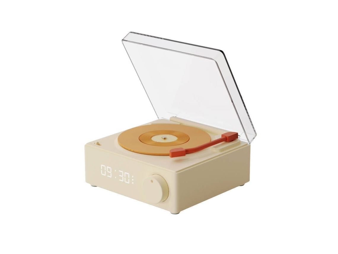 Retro Vitrola Bluetooth 1200mAh, 5W, 10h Autonomia, USB-C, Presente Feminino Bege HEXINYIGJLY