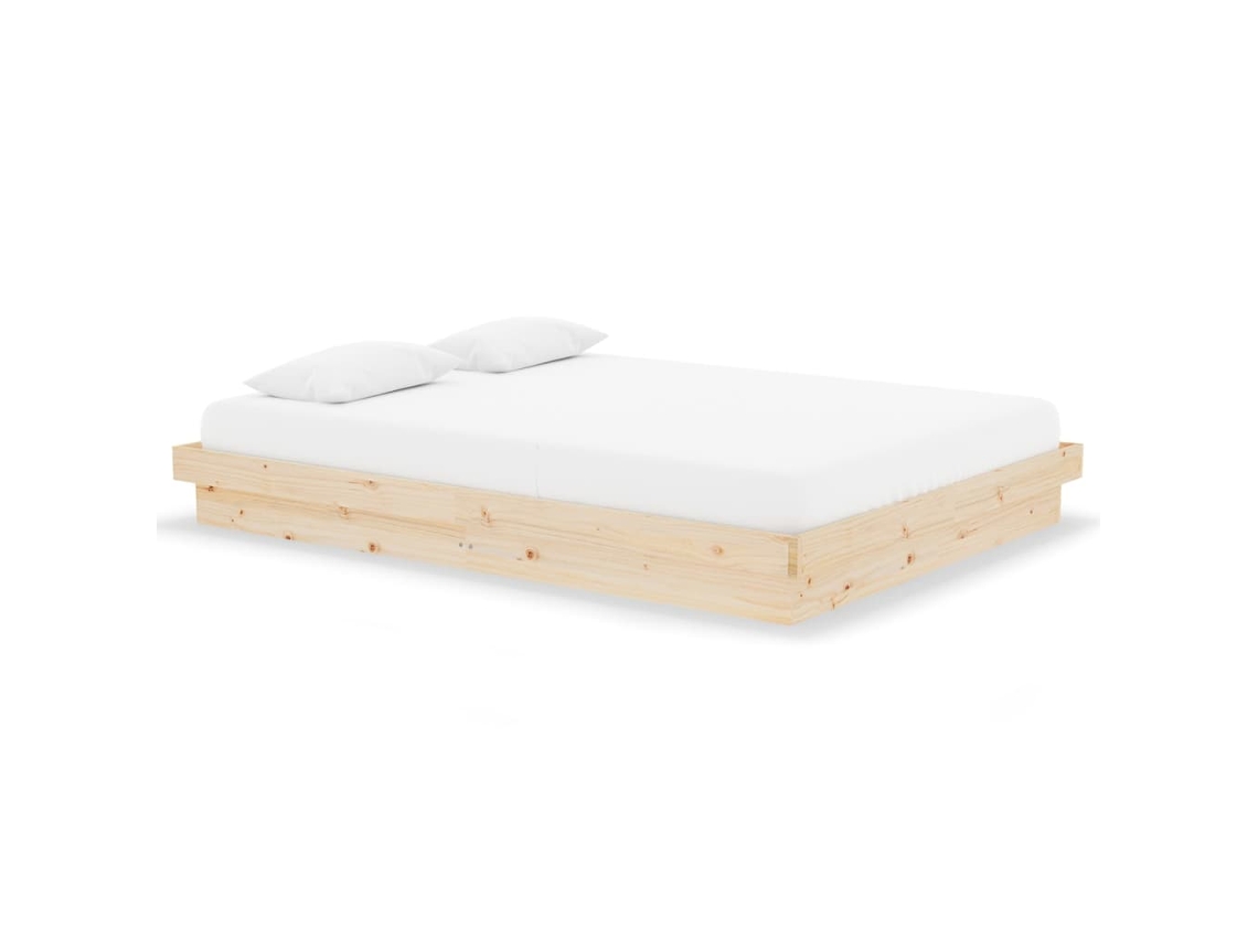 Estrutura de Cama 140x190 Cm Madeira Maciça MAISON EXCLUSIVE