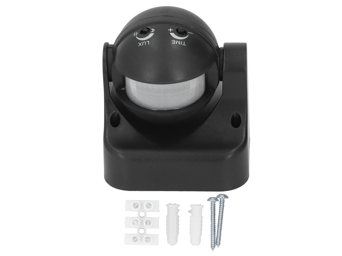 Lurelia Interruptor Com Sensor De Movimento Infravermelho Pir Resistente À Água Com Caixa Abs Inteligente, Ca 110-240 V, Preto
