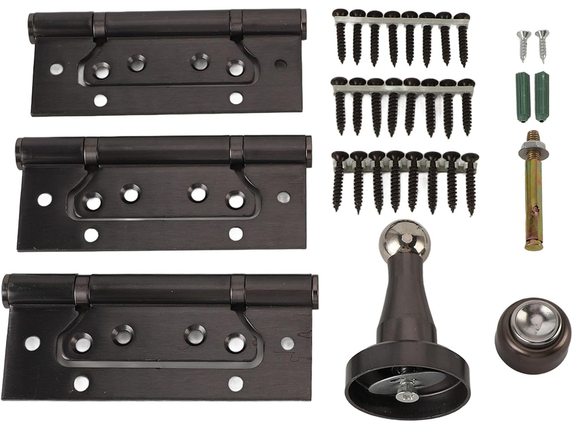 Conjunto De Dobradiças De Metal Para Porta De 5 Polegadas, Silenciosas, Com Rolamento.