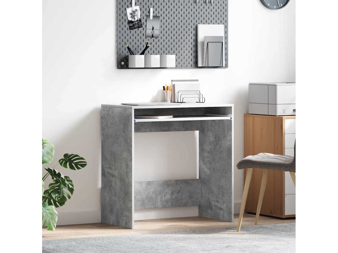 Vidaxl Mesa Com Gaveta Cinzento 77,5 X 43 X 79 Cm Madeira Processada