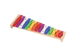 Primerox xilofone Educativo 15 Notas Colorido com 2 Baquetas Brinquedo Musical para Crianças