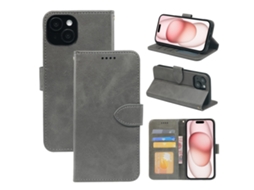 Capa De Couro De Vaca Para Iphone 13, Cinza, Capa Flip Magnética Com Porta-cartões E Moldura