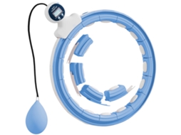 Aro de Massagem Hula Hoop Ajustável com 16 Segmentos, 76x113cm Azul Claro | S/MARCA