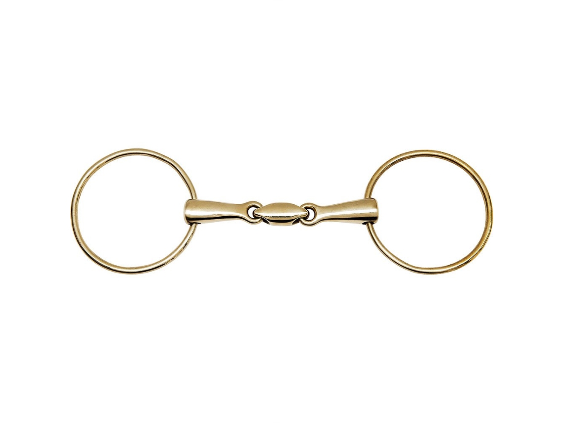 Snaffle Anatômico Double Break Alpaca 21 Mm Dourado 145 Mmfeeling