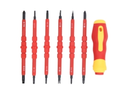 Kit De Chave De Fenda Isolada 500v Ferramenta Elétrica Profissional Para Eletricistas