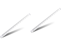 Réguas Triangulares Transparentes Para Desenho E Medição, Com 16