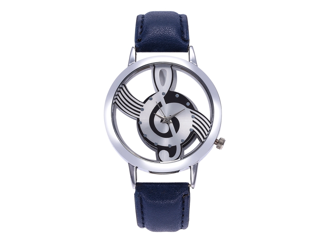 Reloj De Pulsera Analógico De Cuarzo Con Dial Redondo Para Mujer (azul)