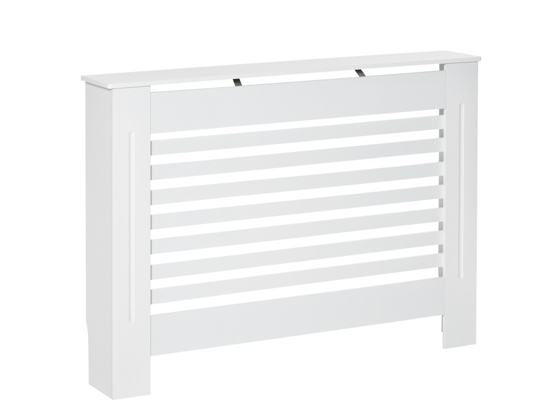 COVERTO DE RADIADOR MDF BRANCO COM DESIGN RIPADO TOPBRICO (112x19x81cm) TOPBRICO