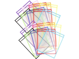Pacote Com 20 Capas Plásticas Reutilizáveis E Apagáveis De 25x 35cm Materiais Escolares Sala Aula