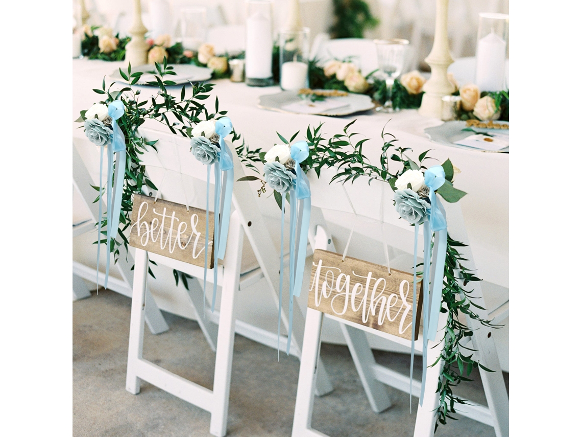 Roseira Artificial Para Cadeira Decoração Igreja E Banquete Casamento