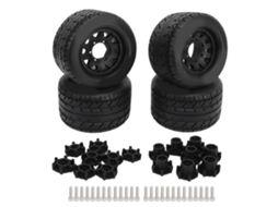 Mali 4pcs Pneu de Carro Controle Remoto 12mm 14mm Adesão Estável Textura Irregular para Tamiya 1/10 B Type