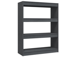 Book Cabinet, Book Cabinets Vidaxl Cinzeto Madeira De Pinho (n/a)