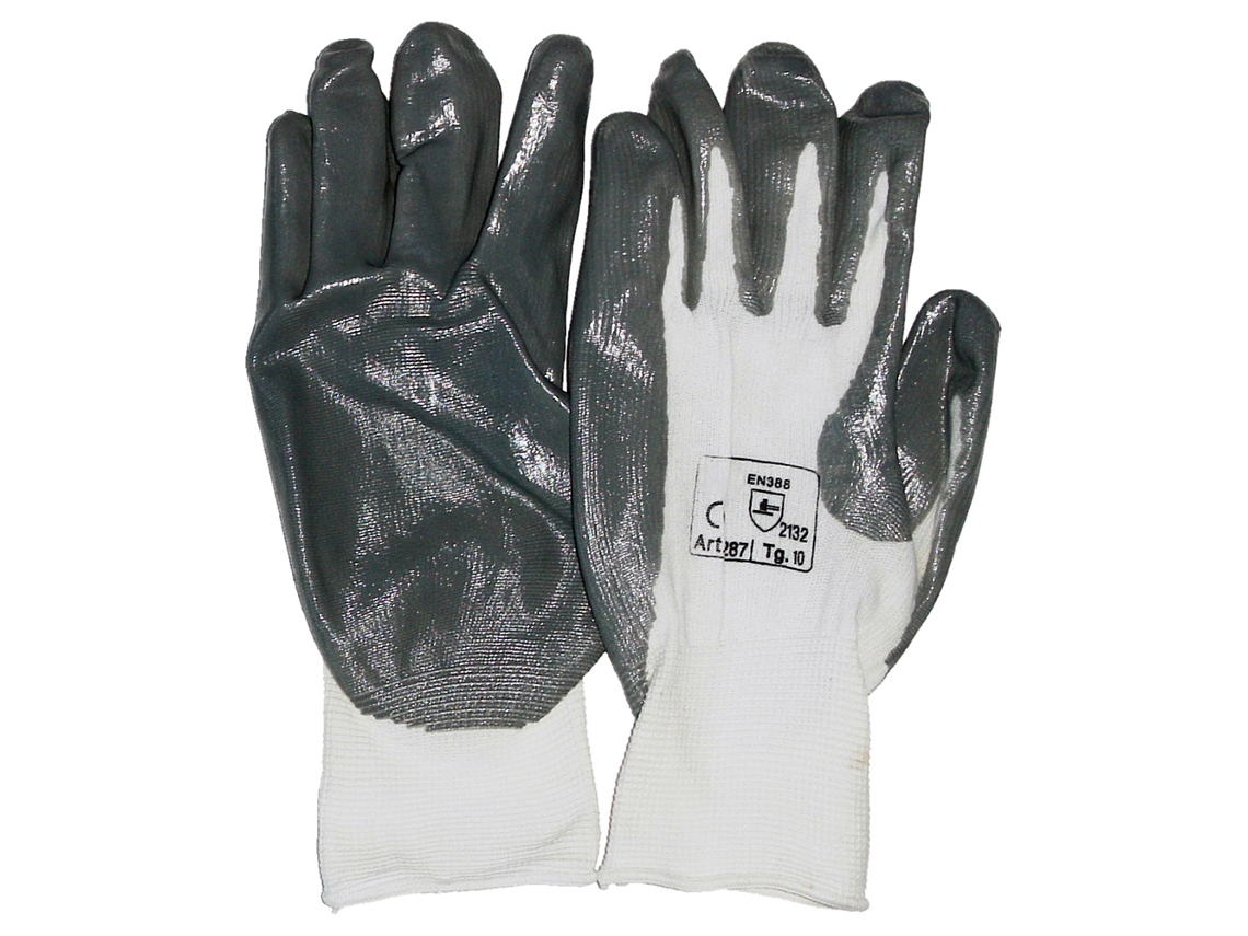 Guante nylon con nitrilo t7 gris par