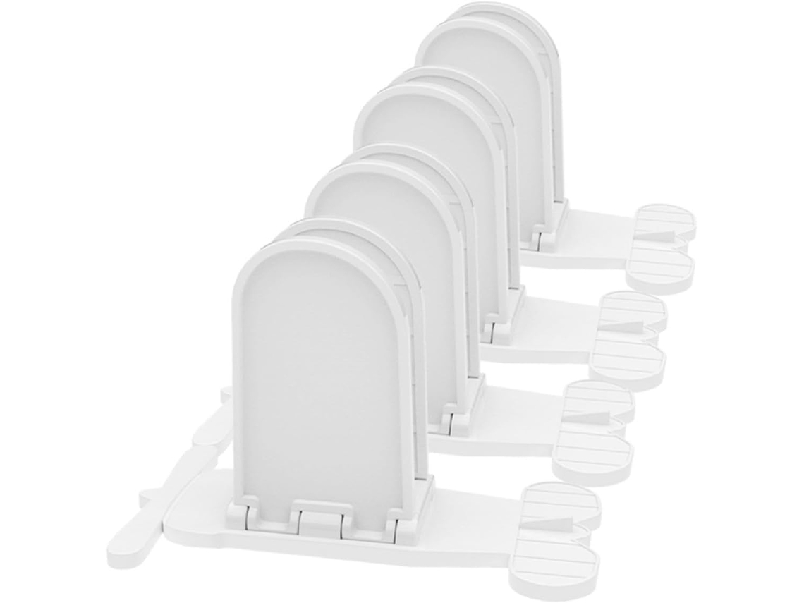 Toyandona 4-travas De Segurança Antiesmagamento, Plástico Branco Para Janelas E Portas Deslizantes, Proteção Residencial