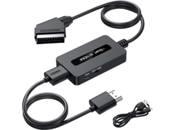 1080p Scart Para Hdmi Adaptador Conversor Com Cabos Scart E Hdmi Incluídos Compatível Ps3, Xbox, Wii, Sky, Dvd, Stb Pal/ntsc, Plug Play Yizhood