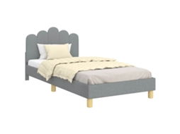 Estrutura de Cama Infantil com Cabeceira Cinzento Claro 80x160 cm MAISON EXCLUSIVE