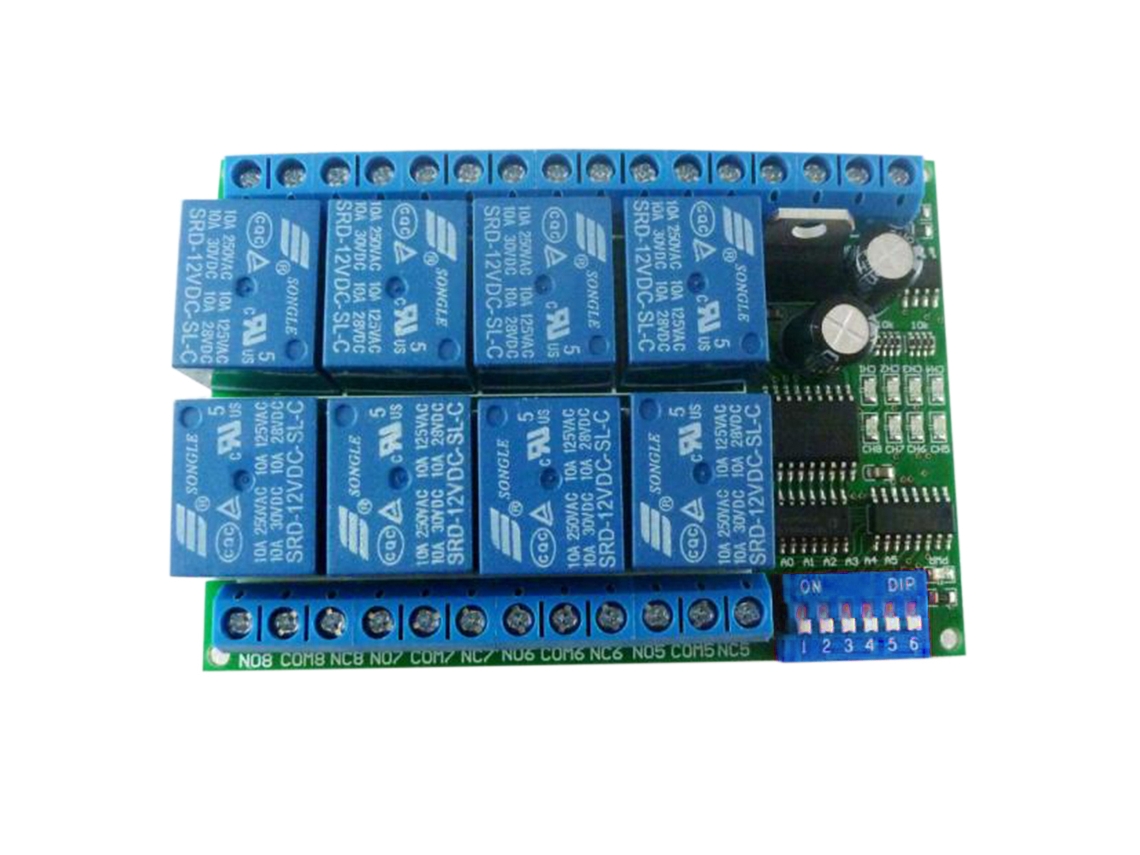 Interruptor de Relé Remoto 8 Canais RS485 S/MARCA