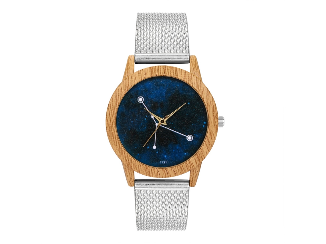Relógio de quartzo casual unissex Zhoulianfa com pulseira de silicone (prateado)