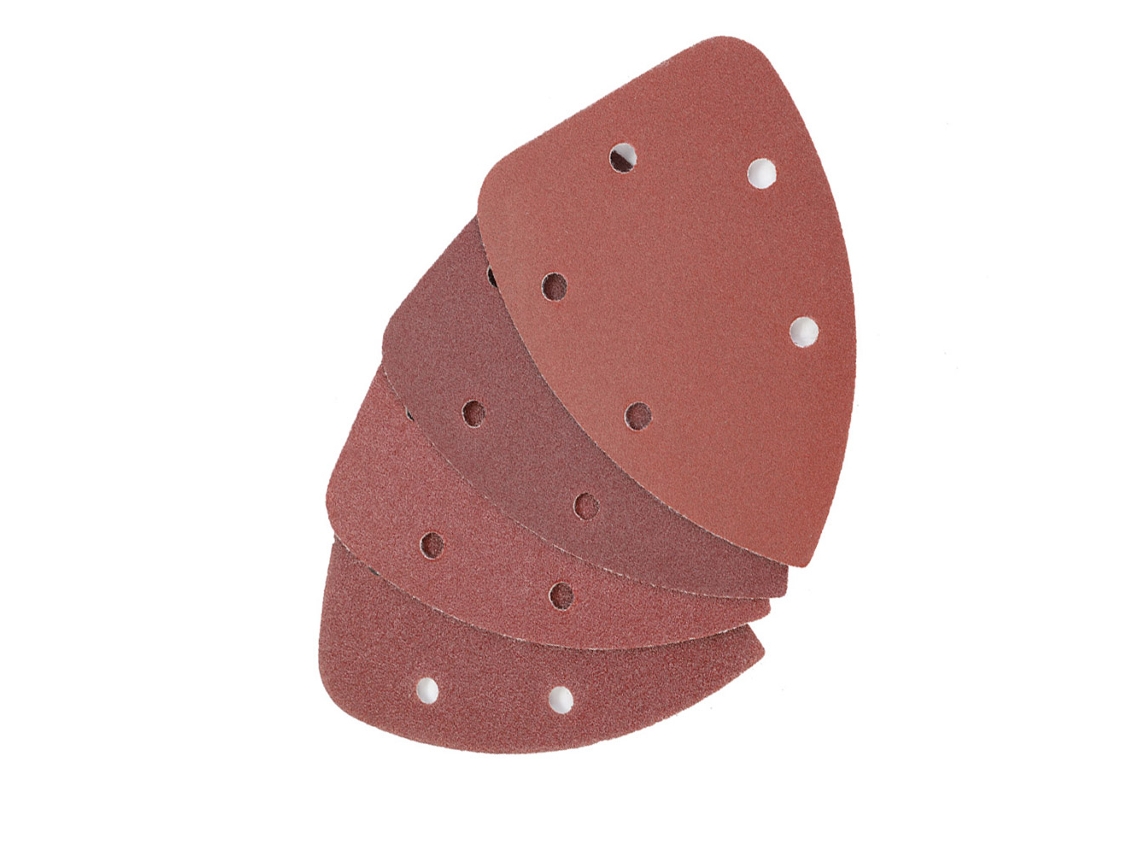 40 Peças De Lixa Triangular 140mm*90mm 60 80 120 240 Com 5 Buracos Para Lixadeira De Polimento