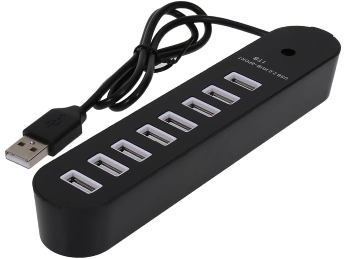 Hub Usb Compacto E Portátil Na Cor Preta Para Laptops E Tablets Com Conexão Usb, Compatível Com Vári Gokoco
