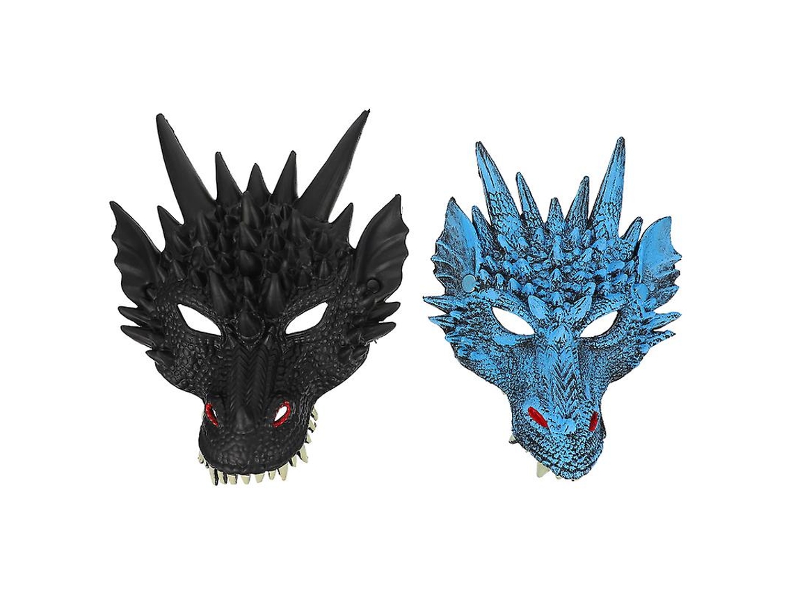 2Pcs Máscaras de Dragão 3D para Decorações de Halloween ALLINLESS