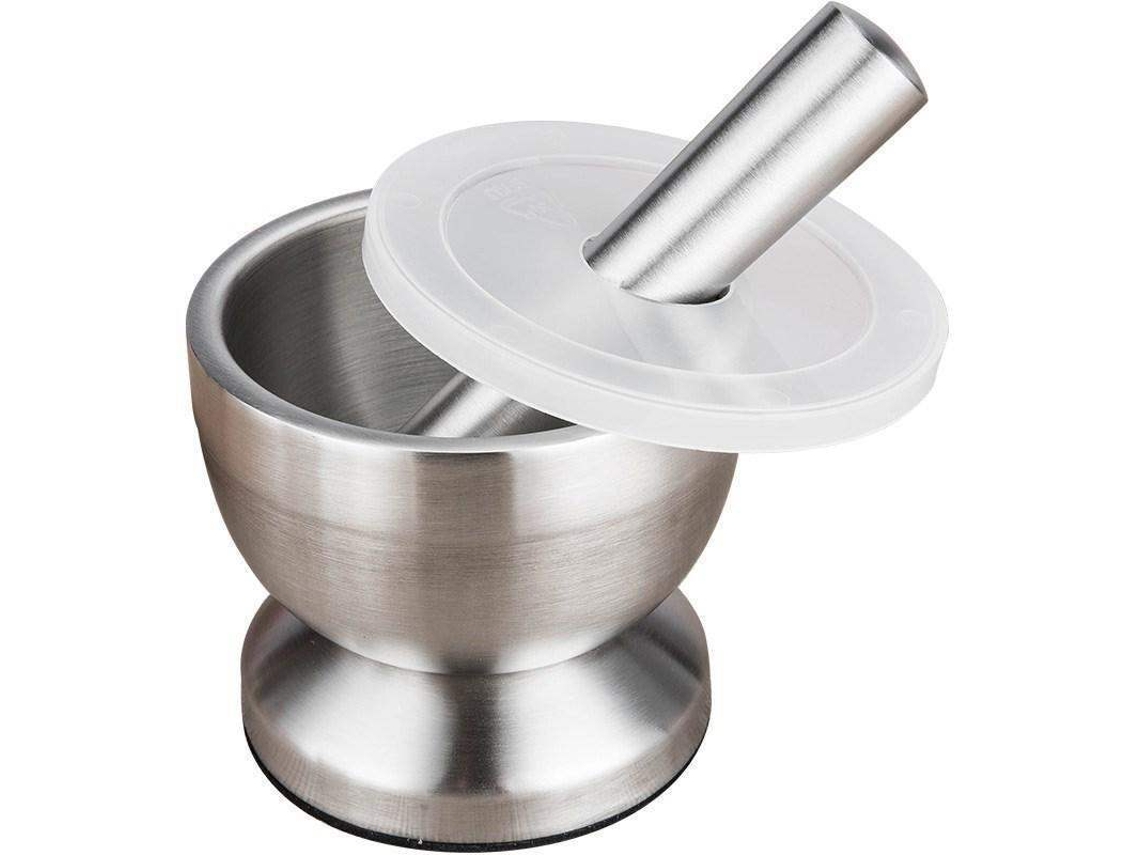 Conjunto De Pilão E Almofariz 18/8 Aço Inoxidável Triturador De Comprimidos Alimentos Sa Aquaforge