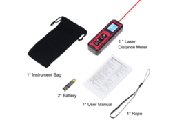 Medidor de Distância a Laser com Medição Contínua Área Volume e Pitágoras Ip54 Lcd 20 Armazenamentos