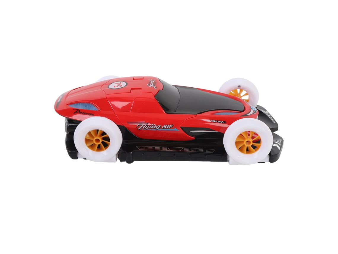Carrinho Elétrico Infantil ATS com Luz e Música, Transformável, Giratório e com Portas que Abrem, Vermelho