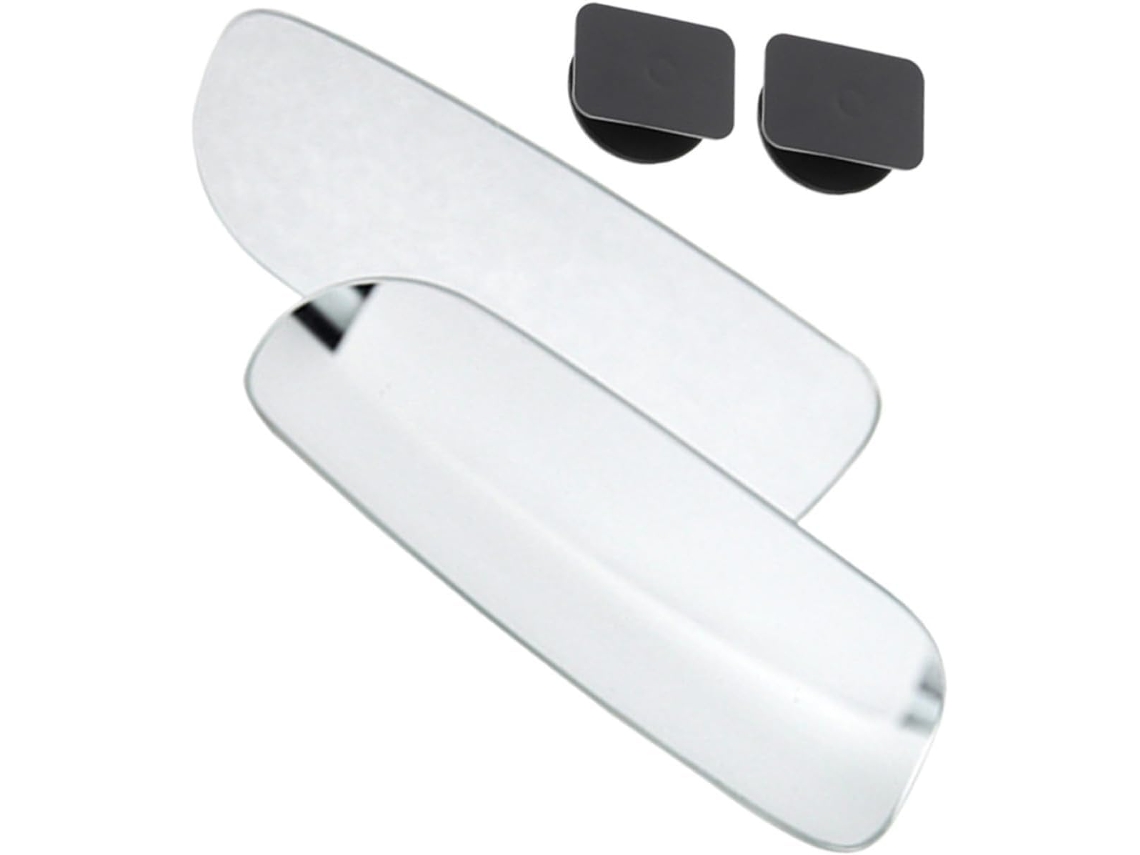 Espelho Retangular Convexo Sem Moldura Para Ponto Cego, Abs Branco Pp